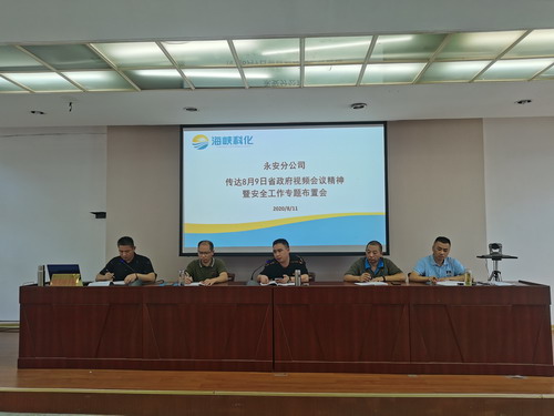 永安分公司葉珊珊：永安分公司組織召開傳達8�?日省政府視頻會議精神暨安全工作專題布置會 (2)_調(diào)整大小.jpg